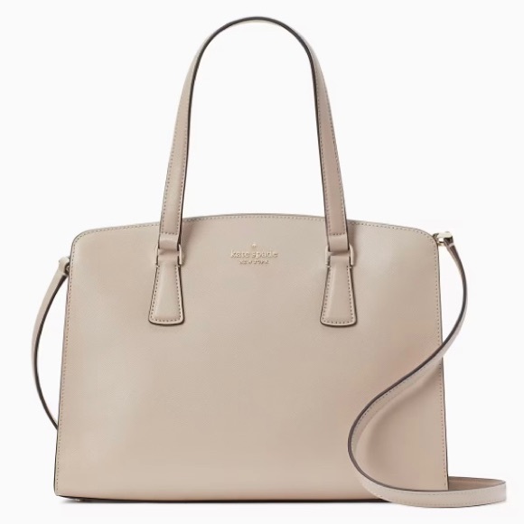 💝 Kate Spade 💝 Leather Medium Satchel with Snaps, Zipper & Feet 💝 - Picture 2 of 16